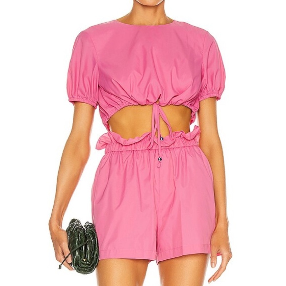 STAUD Pink Cutout Short Set